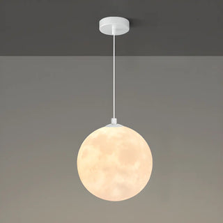 ZOWALA - Contemporary Moon Adjustable Living Room White Pendant Light Image - 6