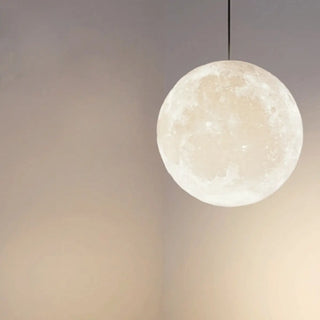 ZOWALA - Contemporary Moon Adjustable Living Room White Pendant Light Image - 7