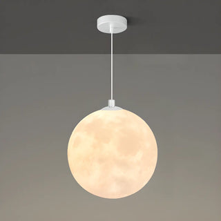 ZOWALA - Contemporary Moon Adjustable Living Room White Pendant Light Image - 8