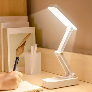 Simple White Dimmable LED Modern Bedroom Table Lamp Zawala Image - 2