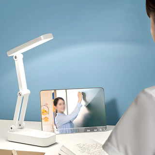 Simple White Dimmable LED Modern Bedroom Table Lamp Zawala Image - 6