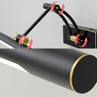 Adjustable Cylinder Black Metal Modern Vanity Light Zawala Image - 14