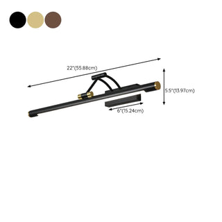 Adjustable Cylinder Black Metal Modern Vanity Light Zawala Image - 19