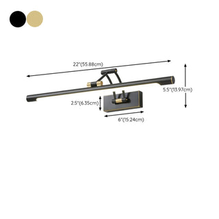 Adjustable Cylinder Black Metal Modern Vanity Light Zawala Image - 22