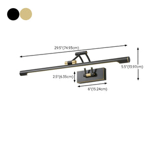 Adjustable Cylinder Black Metal Modern Vanity Light Zawala Image - 23