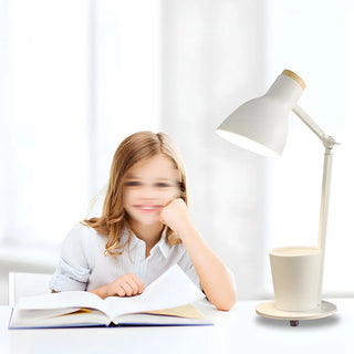 Simple Yellow Metal Adjustable Table Lamp with Pen Holder Zawala Image - 10