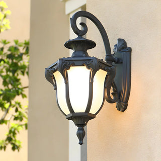 Antique Balck Iron Outdoor LED Wall Lantern Light Zawala Image - 1