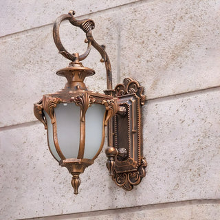 Antique Balck Iron Outdoor LED Wall Lantern Light Zawala Image - 12