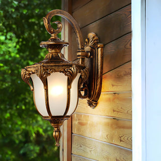 Antique Balck Iron Outdoor LED Wall Lantern Light Zawala Image - 16