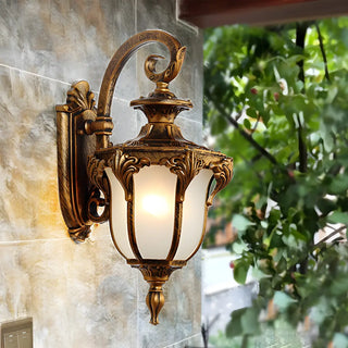 Antique Balck Iron Outdoor LED Wall Lantern Light Zawala Image - 18