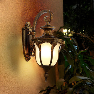 Antique Balck Iron Outdoor LED Wall Lantern Light Zawala Image - 19