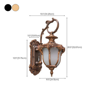 Antique Balck Iron Outdoor LED Wall Lantern Light Zawala Image - 22