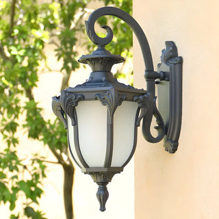 Antique Balck Iron Outdoor LED Wall Lantern Light Zawala Image - 3