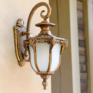 Antique Balck Iron Outdoor LED Wall Lantern Light Zawala Image - 4