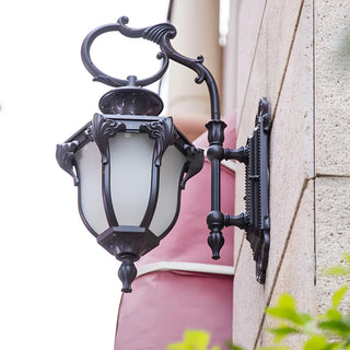 Antique Balck Iron Outdoor LED Wall Lantern Light Zawala Image - 7