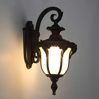 Antique Balck Iron Outdoor LED Wall Lantern Light Zawala Image - 9