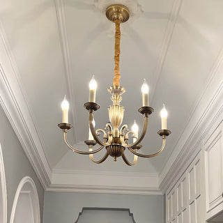 ZOWALA - Antique Brass Ambient Candelabra Chandelier Image - 1
