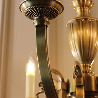 ZOWALA - Antique Brass Ambient Candelabra Chandelier Image - 12