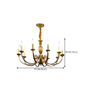ZOWALA - Antique Brass Ambient Candelabra Chandelier Image - 15