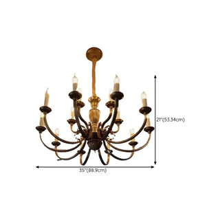 ZOWALA - Antique Brass Ambient Candelabra Chandelier Image - 16