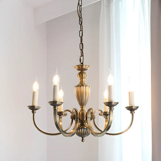 ZOWALA - Antique Brass Ambient Candelabra Chandelier Image - 2