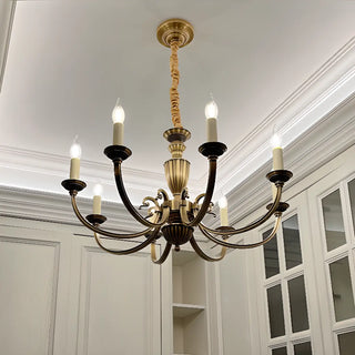 ZOWALA - Antique Brass Ambient Candelabra Chandelier Image - 3