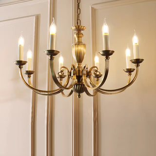 ZOWALA - Antique Brass Ambient Candelabra Chandelier Image - 4