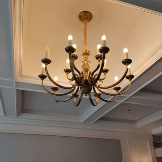 ZOWALA - Antique Brass Ambient Candelabra Chandelier Image - 6