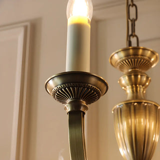 ZOWALA - Antique Brass Ambient Candelabra Chandelier Image - 8