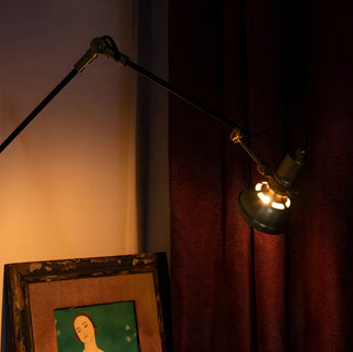 ZOWALA - Nordic Swing Arm Adjustable Metal Antique Brass Wall Sconce Image - 13