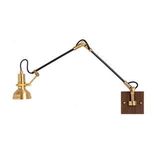 ZOWALA - Nordic Swing Arm Adjustable Metal Antique Brass Wall Sconce Image - 7