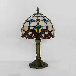Stylish Tiffany Dome Stained Glass Decor Table Lamp Zawala Image - 12