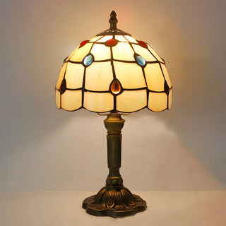 Stylish Tiffany Dome Stained Glass Decor Table Lamp Zawala Image - 18