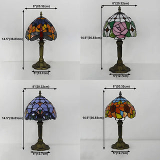 Stylish Tiffany Dome Stained Glass Decor Table Lamp Zawala #size