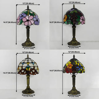 Stylish Tiffany Dome Stained Glass Decor Table Lamp Zawala Image - 25