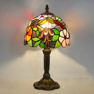 Stylish Tiffany Dome Stained Glass Decor Table Lamp Zawala Image - 4