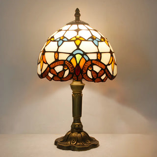 Stylish Tiffany Dome Stained Glass Decor Table Lamp Zawala Image - 7