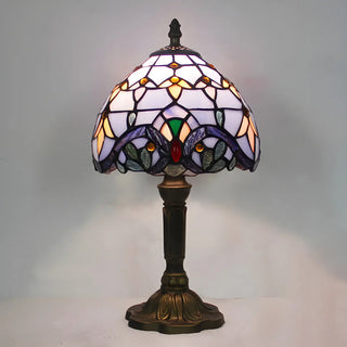 Stylish Tiffany Dome Stained Glass Decor Table Lamp Zawala Image - 9