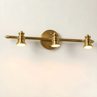 ZOWALA - Antique Gold Straight Copper Vanity Bathroom Light Image - 10