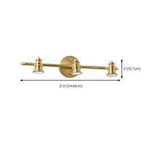 ZOWALA - Antique Gold Straight Copper Vanity Bathroom Light Image - 14