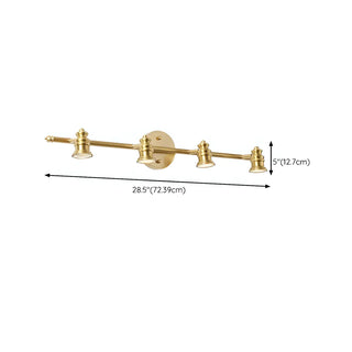 ZOWALA - Antique Gold Straight Copper Vanity Bathroom Light Image - 15