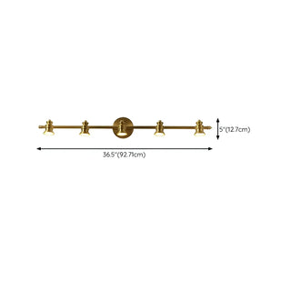 ZOWALA - Antique Gold Straight Copper Vanity Bathroom Light Image - 16