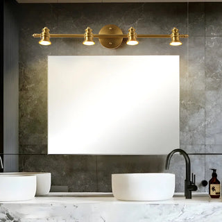 ZOWALA - Antique Gold Straight Copper Vanity Bathroom Light Image - 5