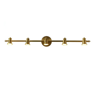 ZOWALA - Antique Gold Straight Copper Vanity Bathroom Light Image - 9