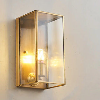 Antique Square Brass Outdoor Wall Lantern  Zawala Image - 10