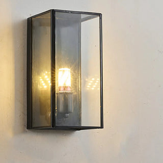 Antique Square Brass Outdoor Wall Lantern  Zawala Image - 11