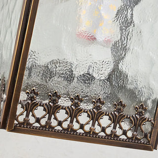 Antique Square Brass Outdoor Wall Lantern  Zawala Image - 14