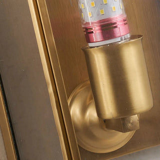 Antique Square Brass Outdoor Wall Lantern  Zawala Image - 15