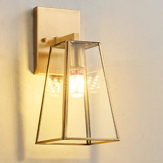 Antique Square Brass Outdoor Wall Lantern  Zawala Image - 7