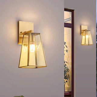 Antique Square Brass Outdoor Wall Lantern  Zawala Image - 8